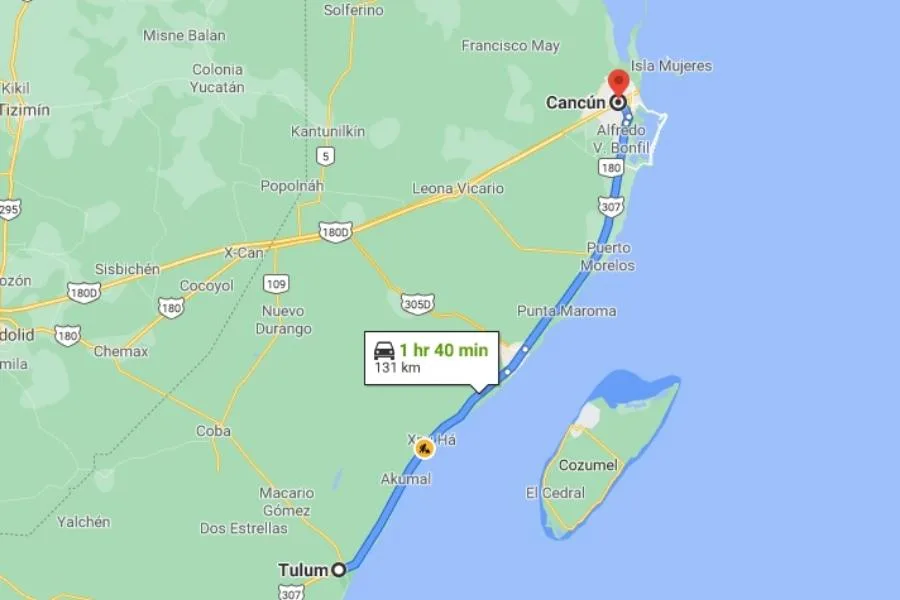 Tulum to Cancun drive: which option is best