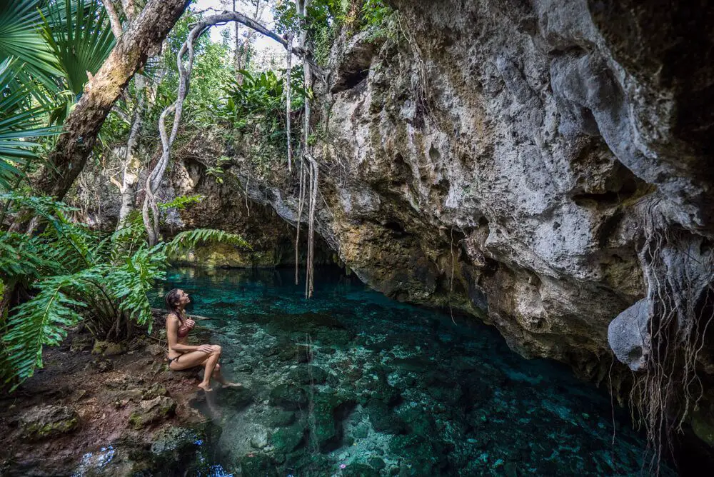 Eden cenote. Mystical cenotes of the Playa del Carmen