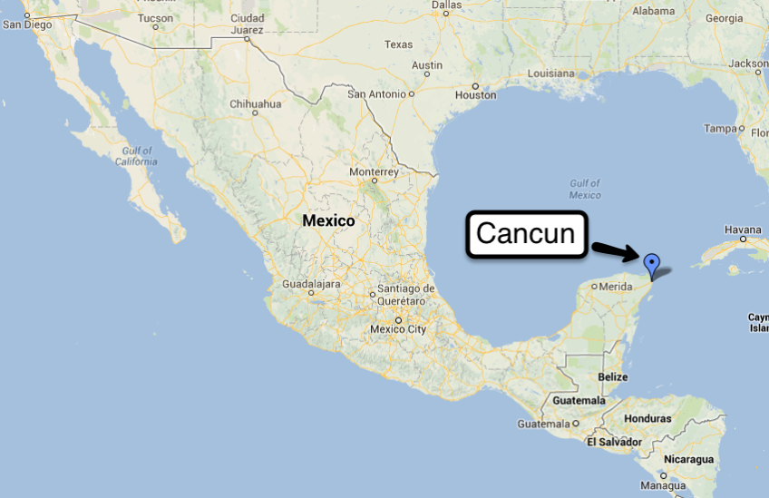 is cancun on the gulf of mexico

